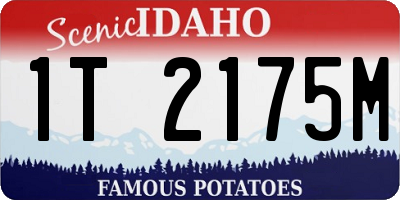 ID license plate 1T2175M