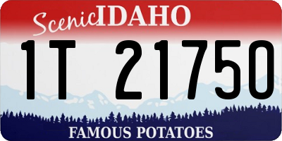 ID license plate 1T2175O
