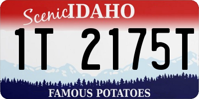 ID license plate 1T2175T