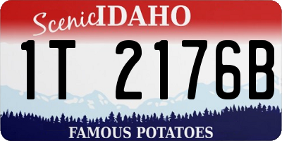 ID license plate 1T2176B