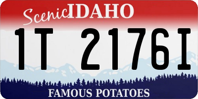 ID license plate 1T2176I