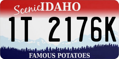 ID license plate 1T2176K