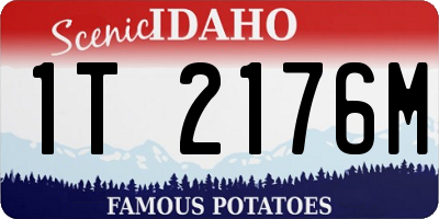 ID license plate 1T2176M