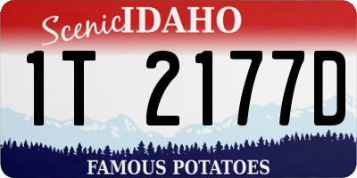 ID license plate 1T2177D