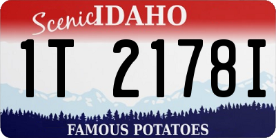 ID license plate 1T2178I