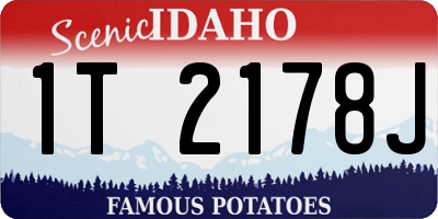 ID license plate 1T2178J