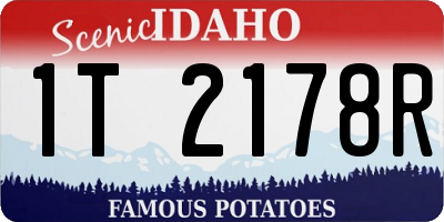 ID license plate 1T2178R