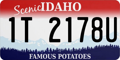 ID license plate 1T2178U