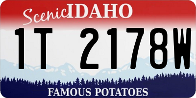 ID license plate 1T2178W