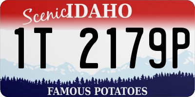 ID license plate 1T2179P