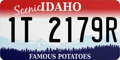 ID license plate 1T2179R