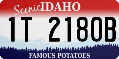 ID license plate 1T2180B