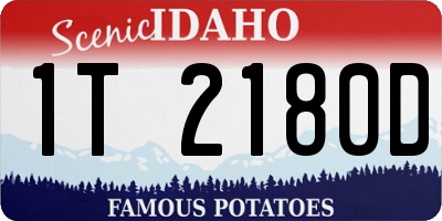 ID license plate 1T2180D