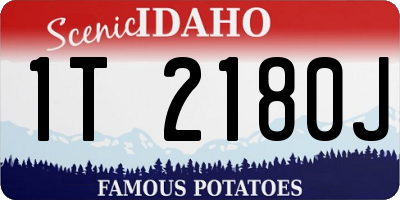 ID license plate 1T2180J