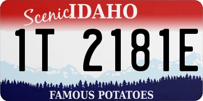 ID license plate 1T2181E