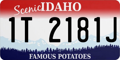 ID license plate 1T2181J