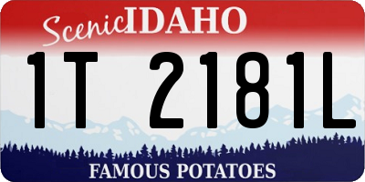 ID license plate 1T2181L