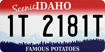 ID license plate 1T2181T