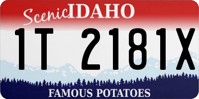 ID license plate 1T2181X