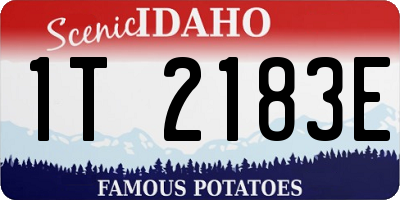 ID license plate 1T2183E