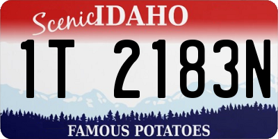 ID license plate 1T2183N
