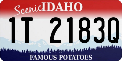 ID license plate 1T2183Q