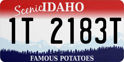 ID license plate 1T2183T