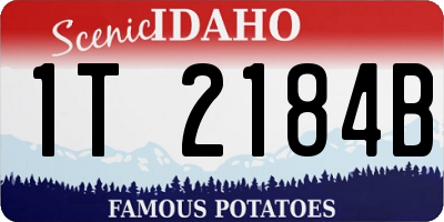 ID license plate 1T2184B