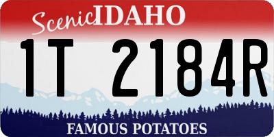ID license plate 1T2184R