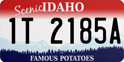 ID license plate 1T2185A