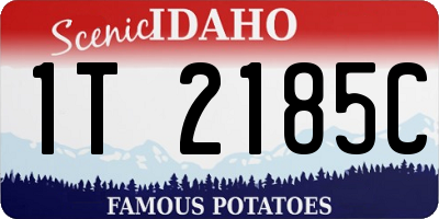 ID license plate 1T2185C