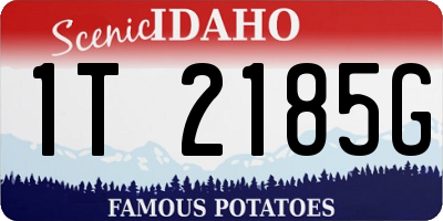 ID license plate 1T2185G