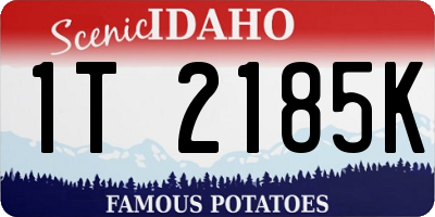 ID license plate 1T2185K