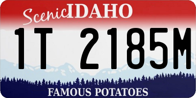 ID license plate 1T2185M