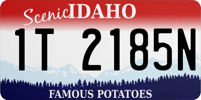 ID license plate 1T2185N