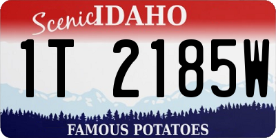 ID license plate 1T2185W