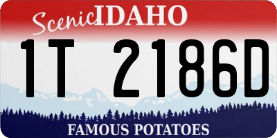 ID license plate 1T2186D