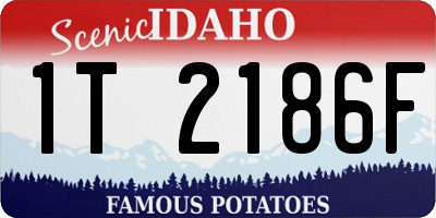 ID license plate 1T2186F