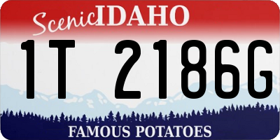 ID license plate 1T2186G