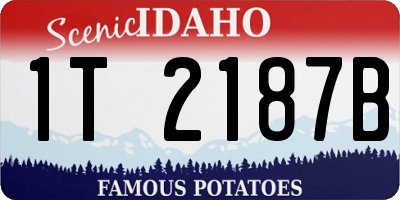 ID license plate 1T2187B