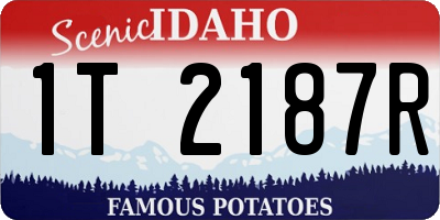 ID license plate 1T2187R