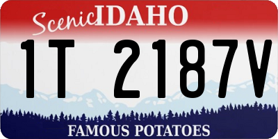 ID license plate 1T2187V