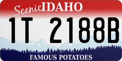 ID license plate 1T2188B