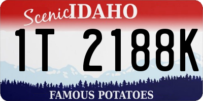 ID license plate 1T2188K