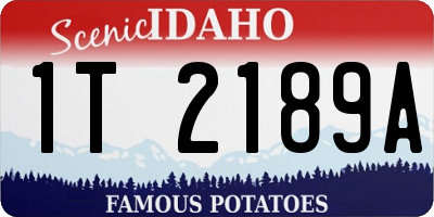 ID license plate 1T2189A