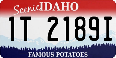 ID license plate 1T2189I
