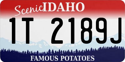 ID license plate 1T2189J