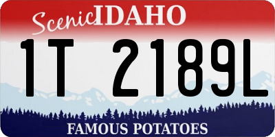 ID license plate 1T2189L