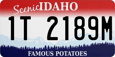 ID license plate 1T2189M