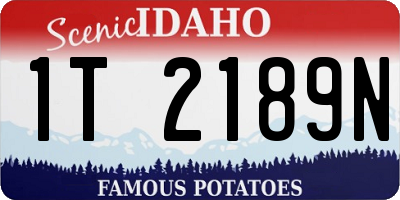 ID license plate 1T2189N